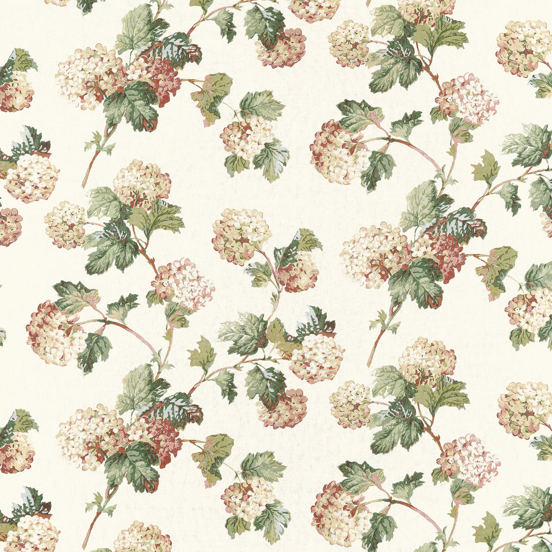 Sussex Hydrangea fabric in soft gold color - pattern number AF57848 - by Anna French in the Bristol collection