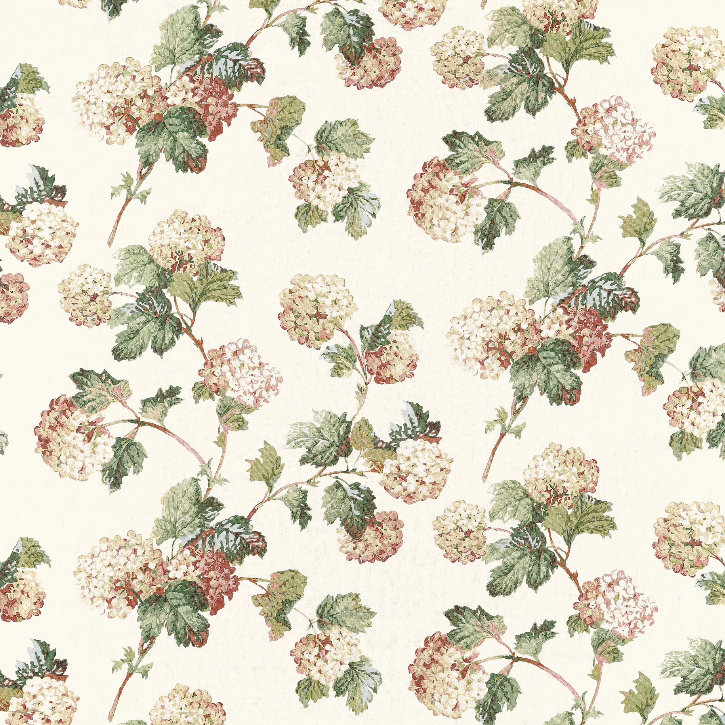 Sussex Hydrangea fabric in soft gold color - pattern number AF57848 - by Anna French in the Bristol collection