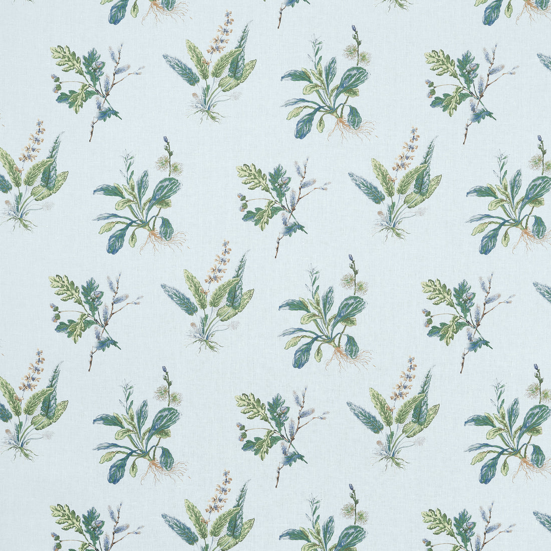 Woodland fabric in blue and green color - pattern number AF57851 - by Anna French in the Bristol collection