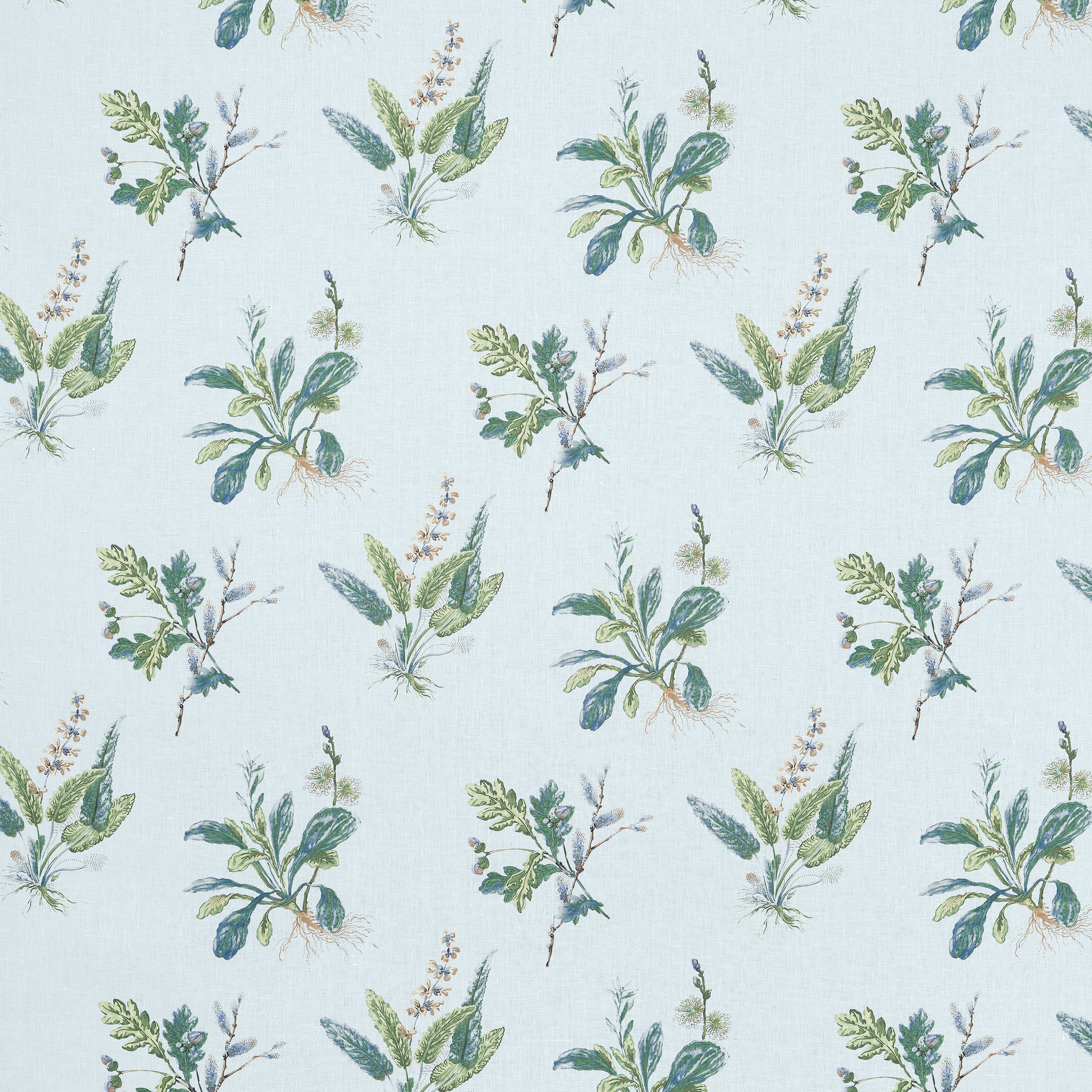 Woodland fabric in blue and green color - pattern number AF57851 - by Anna French in the Bristol collection