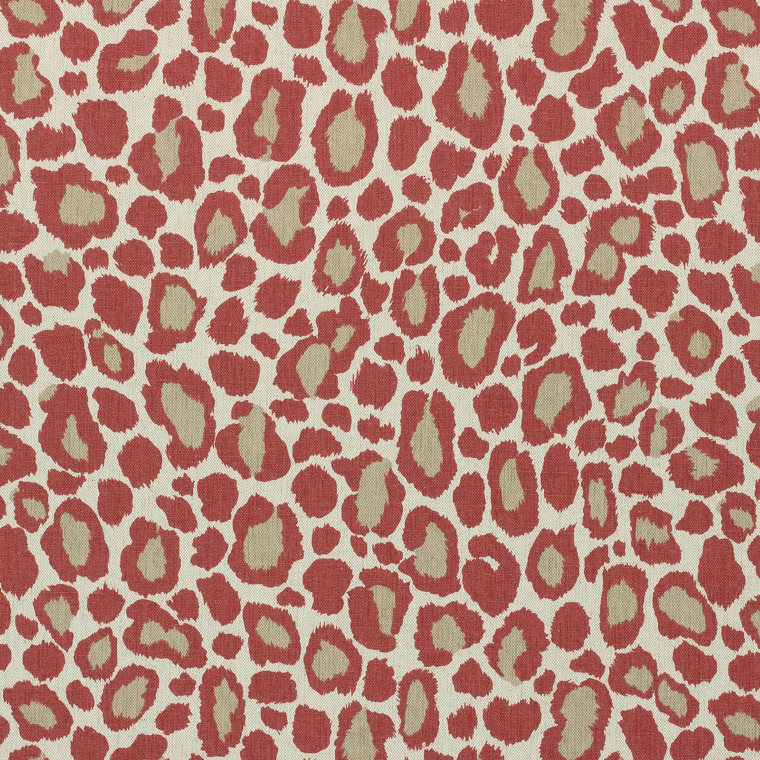 African Leopard fabric in coral color - pattern number AF72979 - by Anna French in the Manor collection