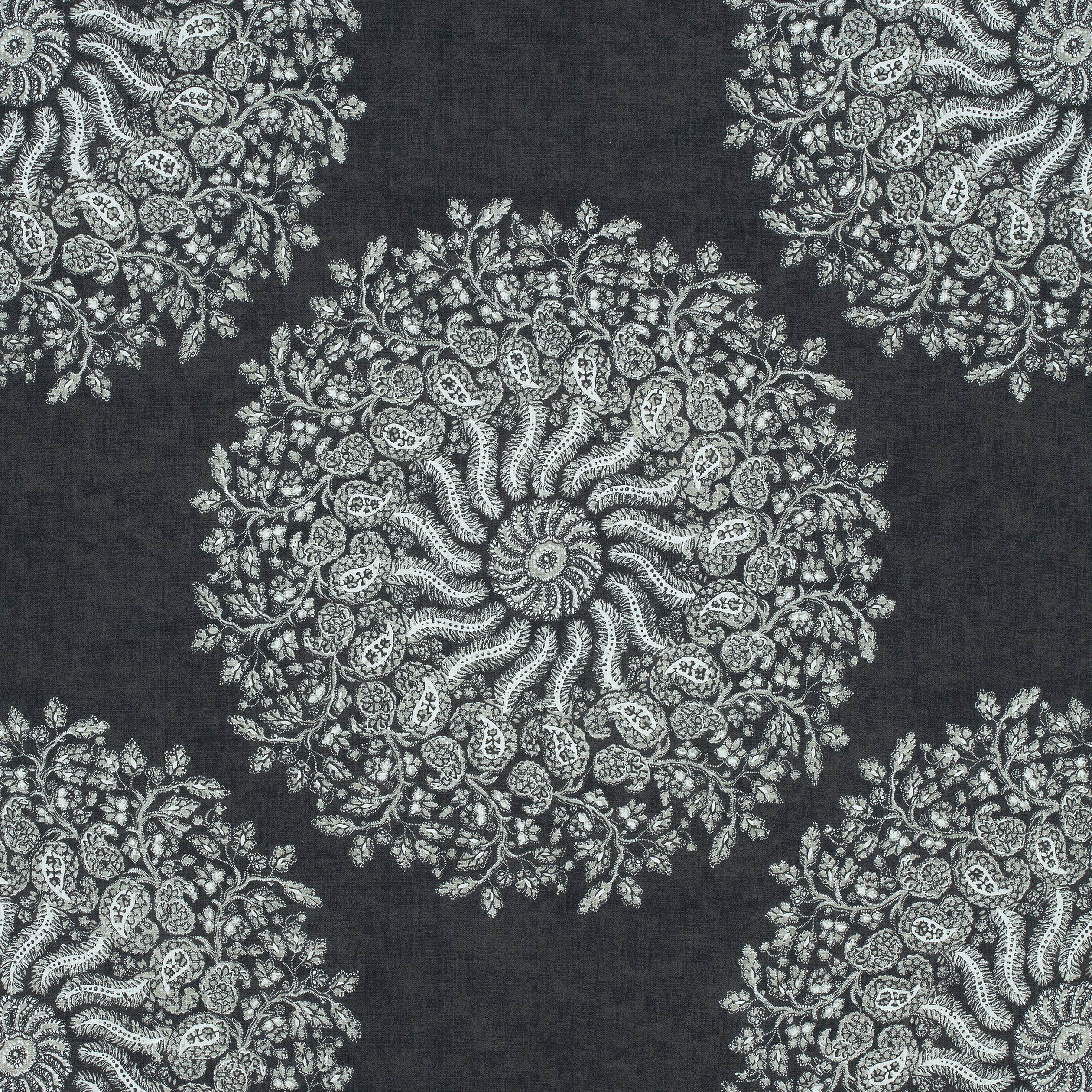 La Provence fabric in black color - pattern number AF78731 - by Anna French in the Palampore collection