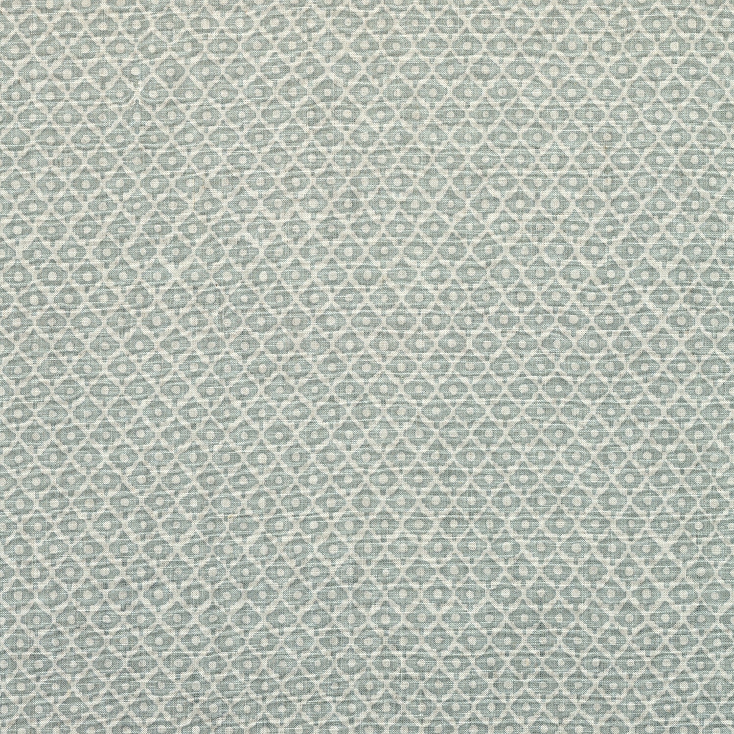 Petit Arbre fabric in spa blue on flax  color - pattern number AF9631 - by Anna French in the Savoy collection