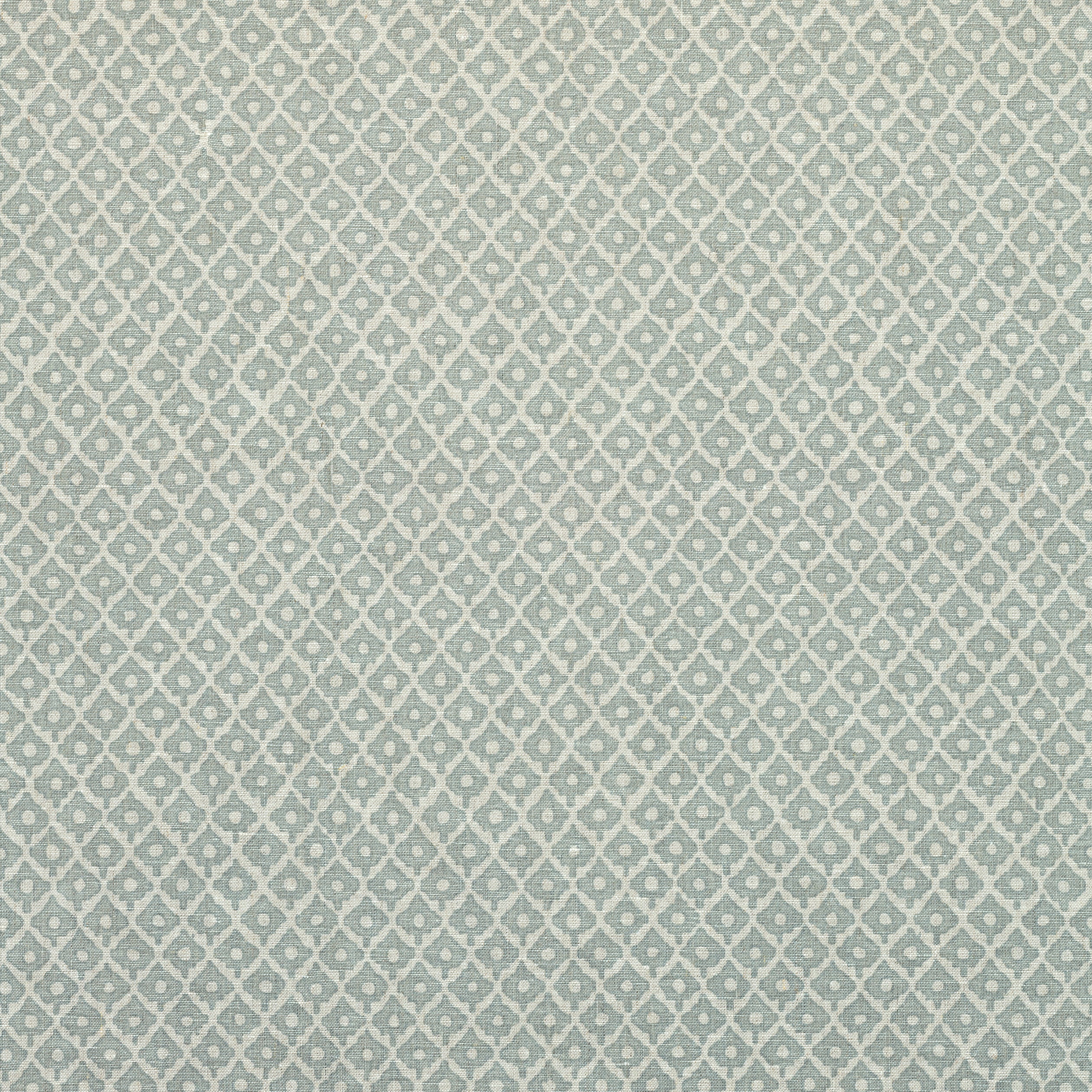 Petit Arbre fabric in spa blue on flax  color - pattern number AF9631 - by Anna French in the Savoy collection