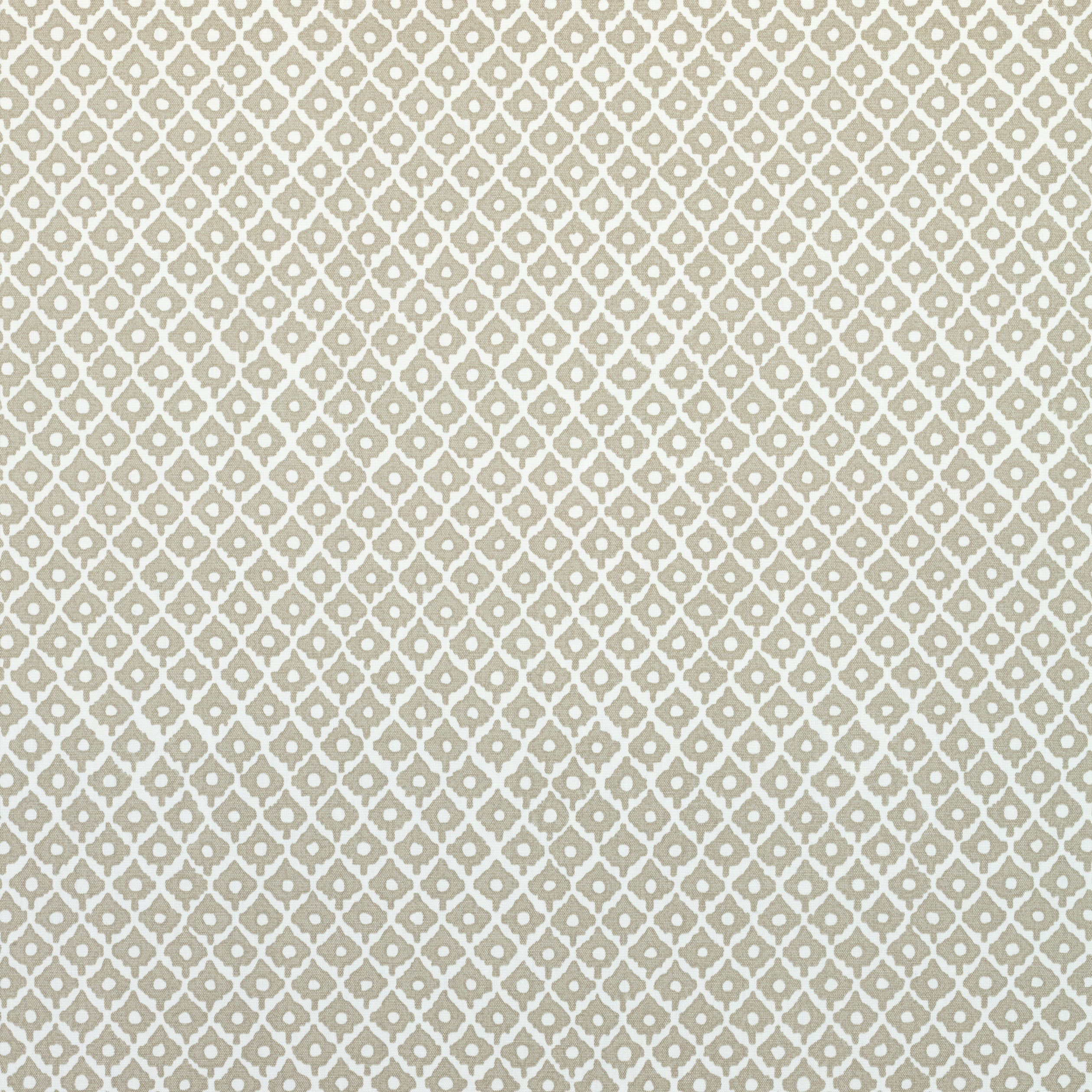 Petit Arbre fabric in flax on white  color - pattern number AF9633 - by Anna French in the Savoy collection