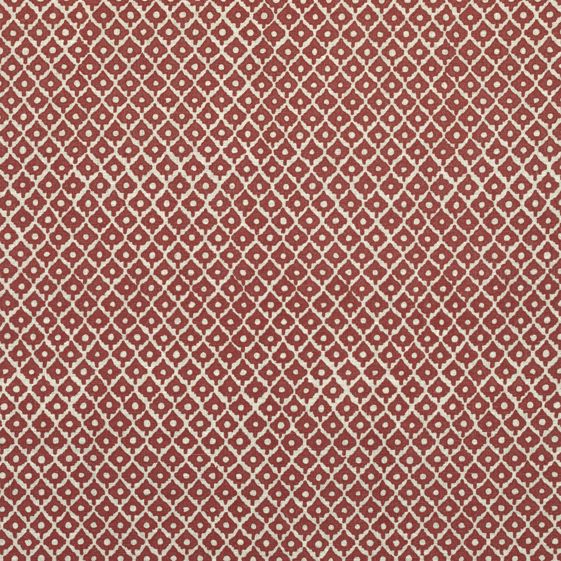 Petit Arbre fabric in raspberry on flax  color - pattern number AF9634 - by Anna French in the Savoy collection