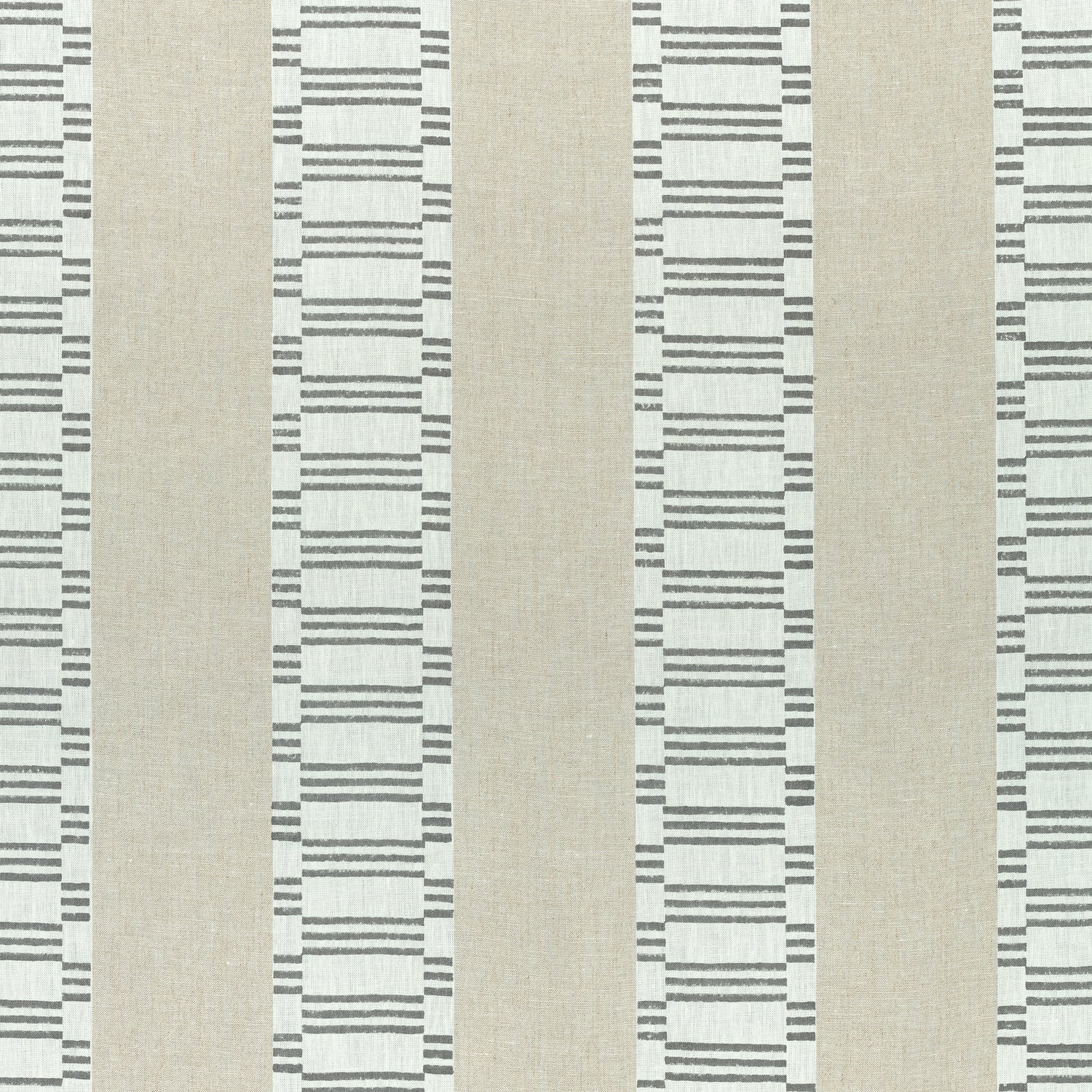 Japonic Stripe fabric in grey color - pattern number AF9820 - by Anna French in the Nara collection