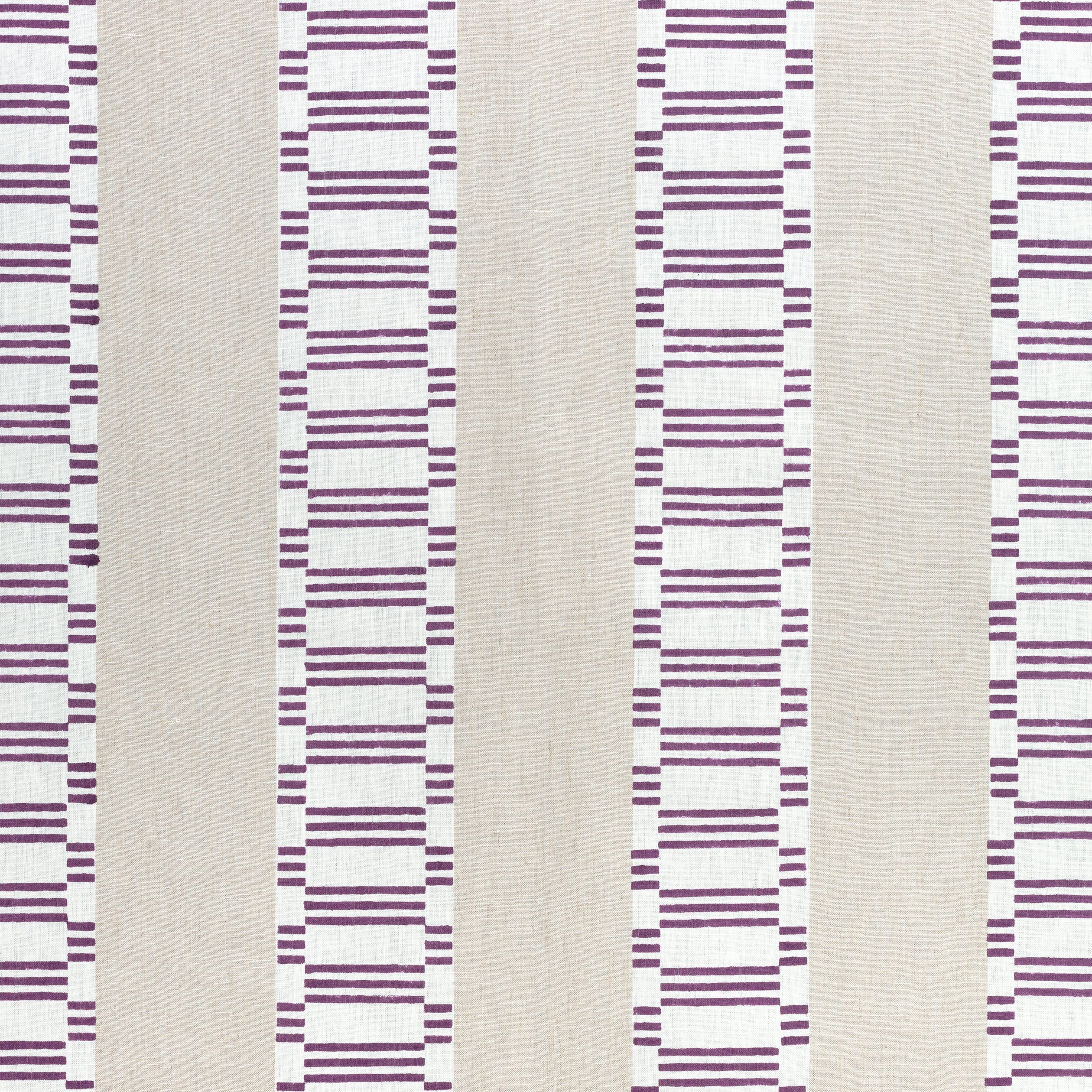 Japonic Stripe fabric in eggplant color - pattern number AF9825 - by Anna French in the Nara collection