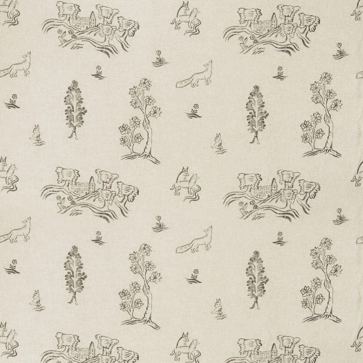 Friendly Folk fabric in dusk color - pattern AM100318.11.0 - by Kravet Couture in the Andrew Martin Kit Kemp collection