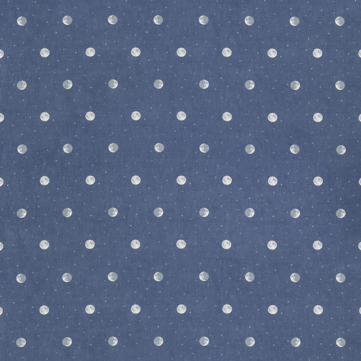 Over The Moon fabric in denim color - pattern AM100320.5.0 - by Kravet Couture in the Andrew Martin Kit Kemp collection