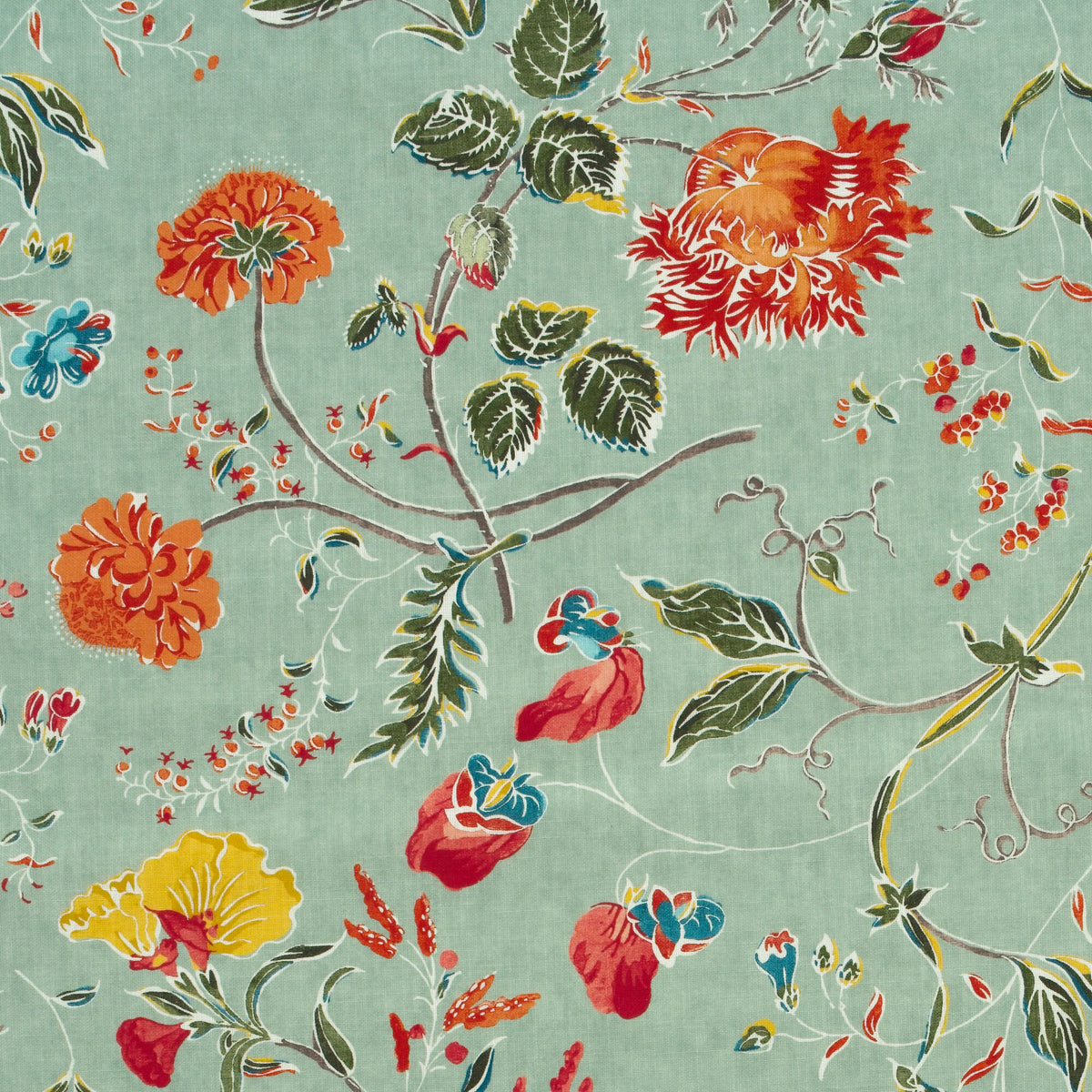 Wild Wood fabric in Duckegg Outdoor color - pattern number AM100413.512.0 - by Kravet Couture in the Andrew Martin The Secret Garden Indoor Outdoor collection