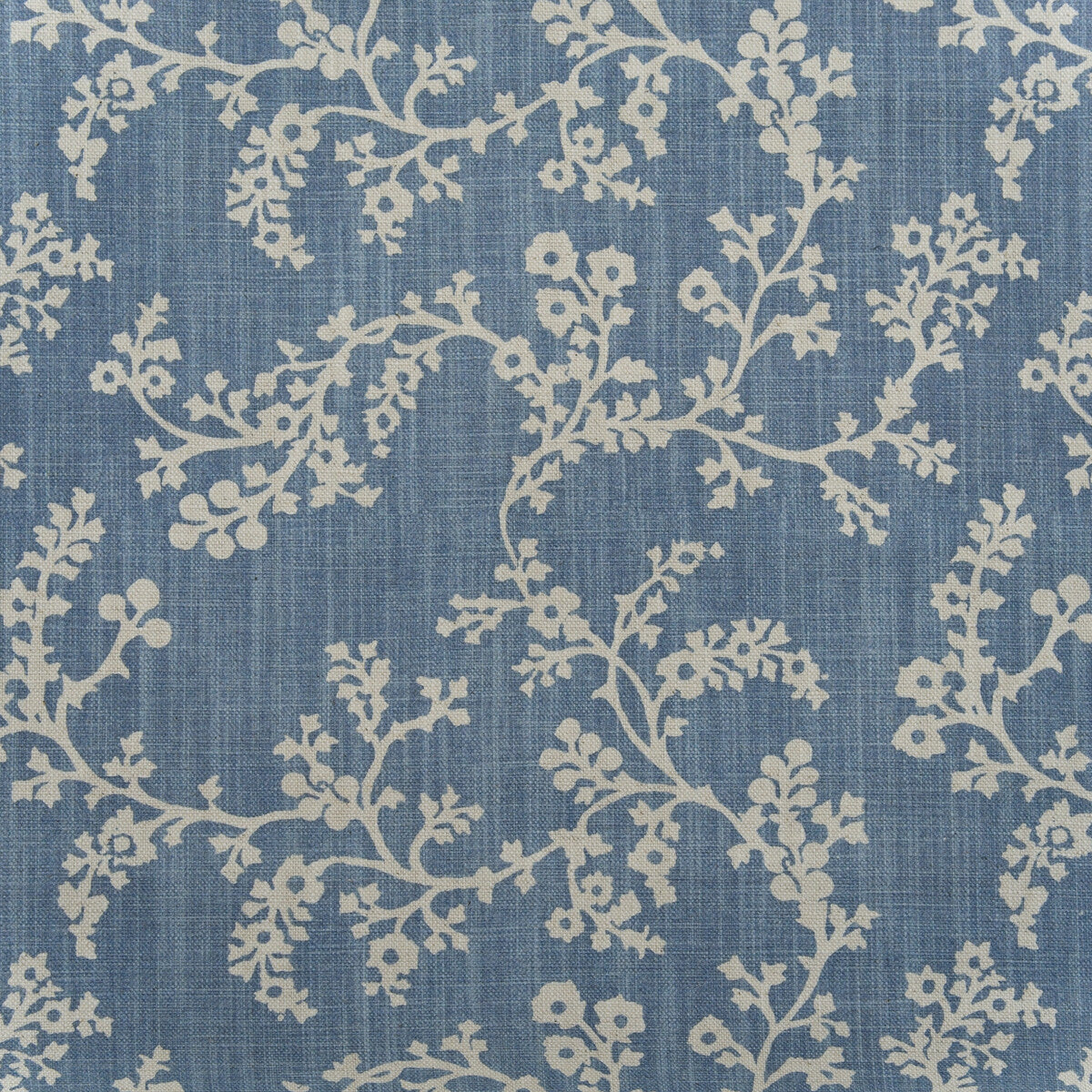 Vine fabric in denim color - pattern number AM100451.5.0 - by Kravet Couture in the Andrew Martin Pavilion collection