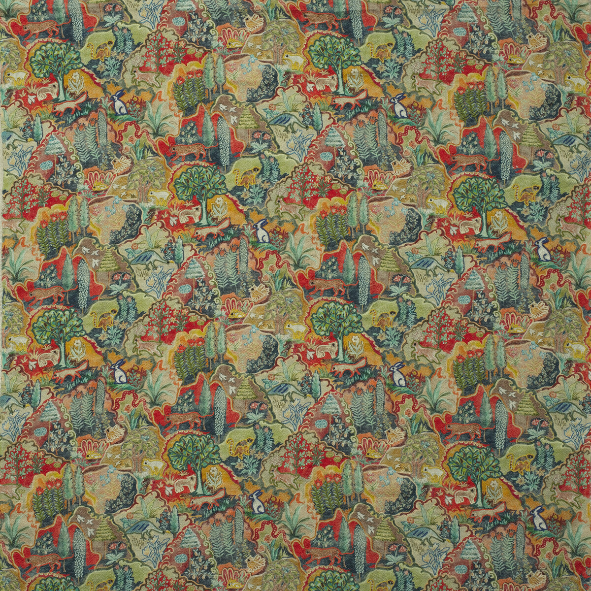 Forest fabric in multi color - pattern number AM100457.195.0 - by Kravet Couture in the Andrew Martin Folklore collection