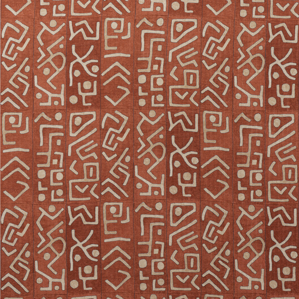 Ashanti fabric in brick color - pattern number AM100481.1216.0 - by Kravet Couture in the Andrew Martin Argonaut collection