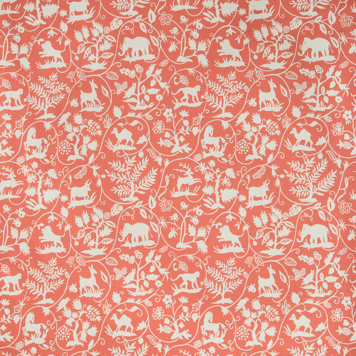 Animaltale fabric in cherry color - pattern ANIMALTALE.12.0 - by Kravet Basics in the Bermuda collection