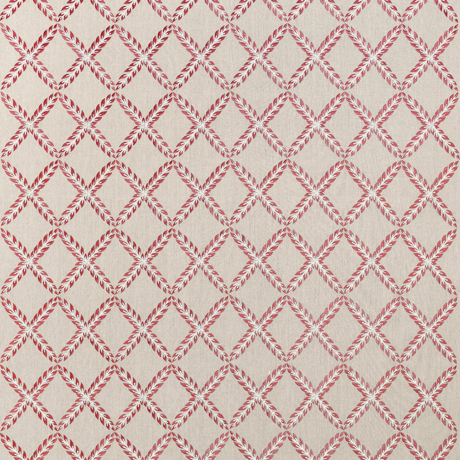 Halifax Embroidery fabric in red color - pattern number AW10741 - by Anna French in the Clermont collection