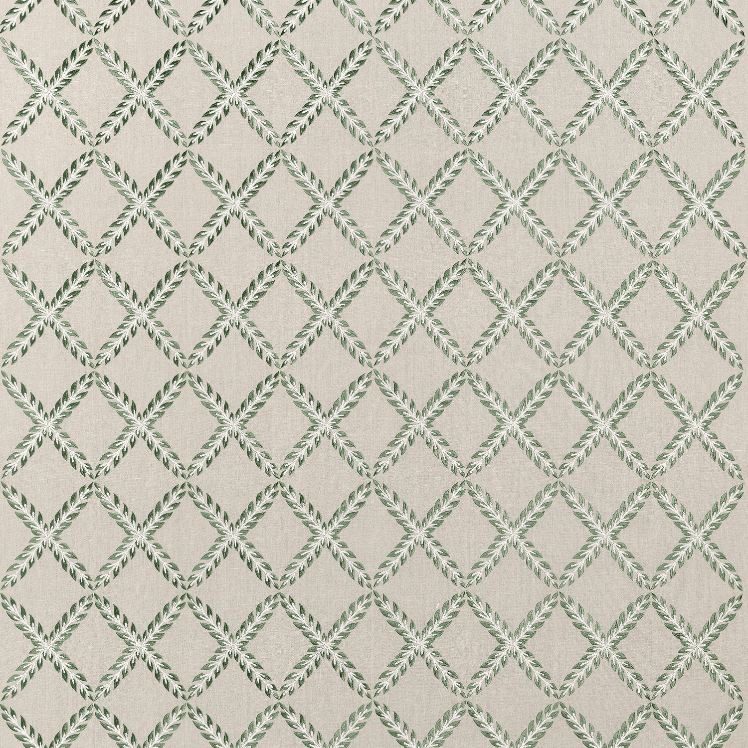 Halifax Embroidery fabric in green color - pattern number AW10742 - by Anna French in the Clermont collection
