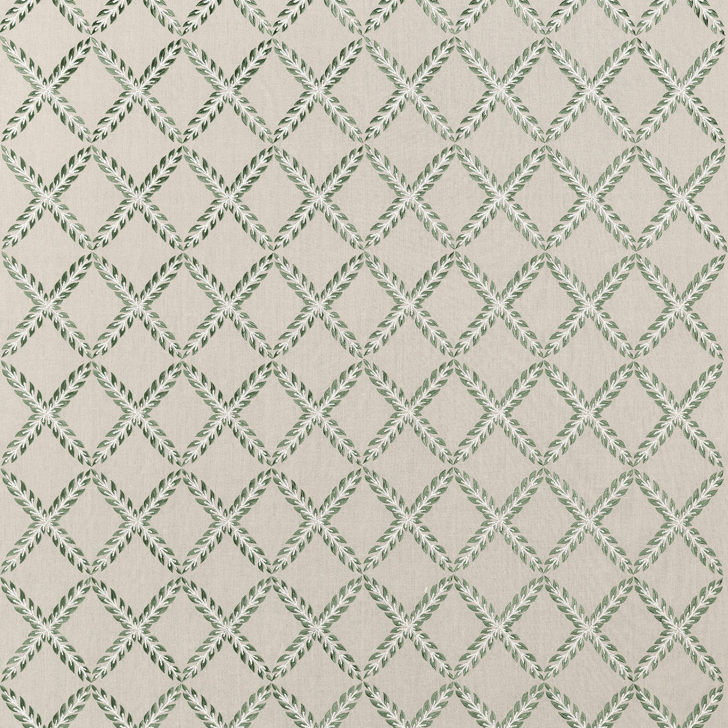 Halifax Embroidery fabric in green color - pattern number AW10742 - by Anna French in the Clermont collection