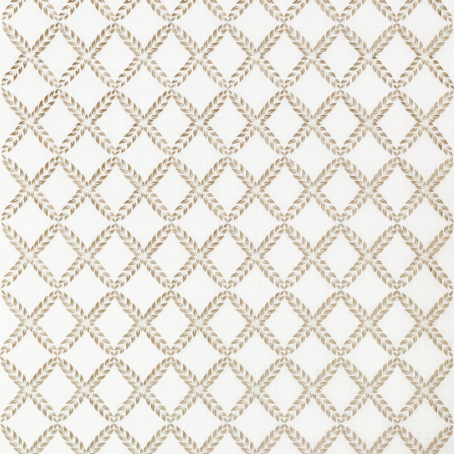 Halifax Embroidery fabric in beige color - pattern number AW10743 - by Anna French in the Clermont collection
