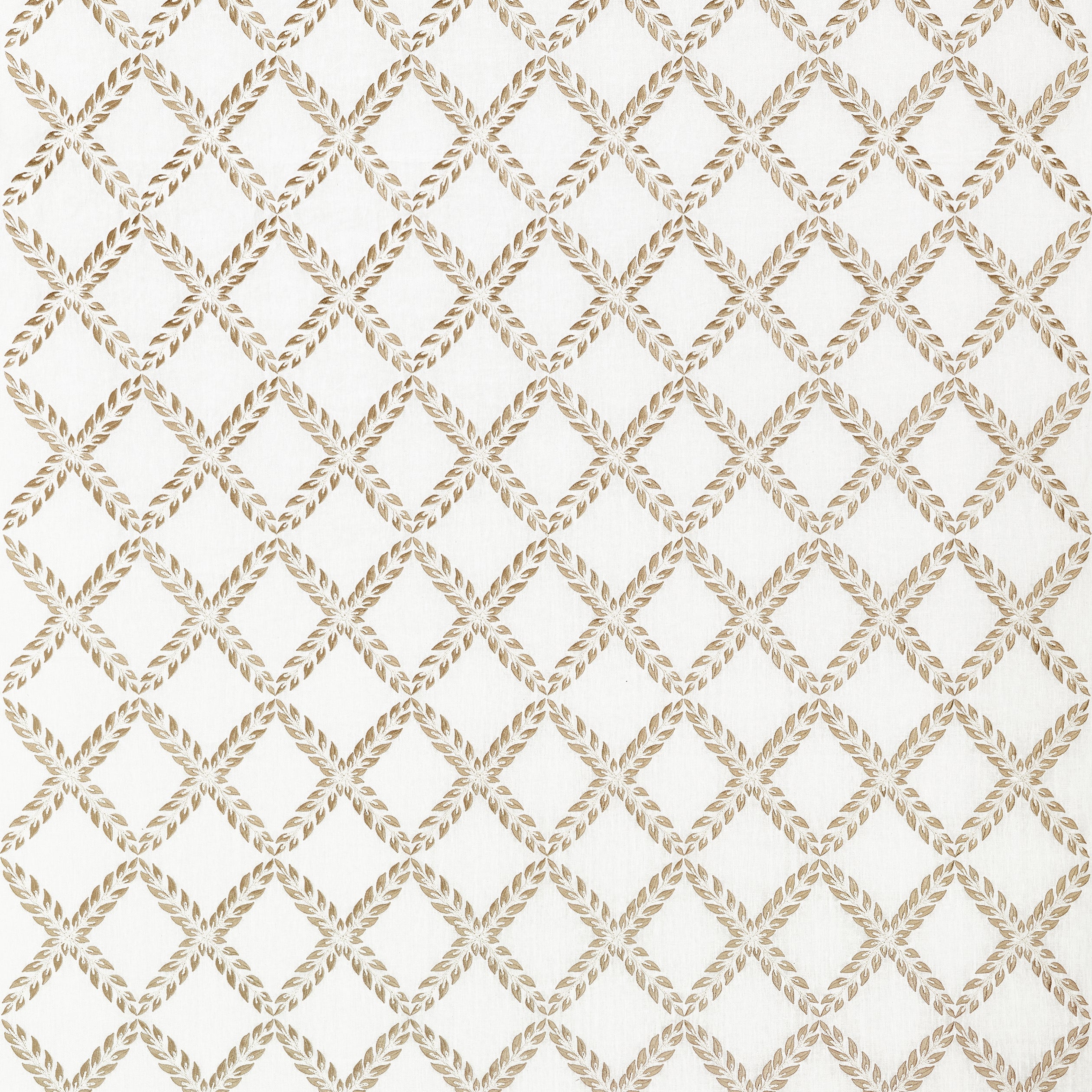 Halifax Embroidery fabric in beige color - pattern number AW10743 - by Anna French in the Clermont collection