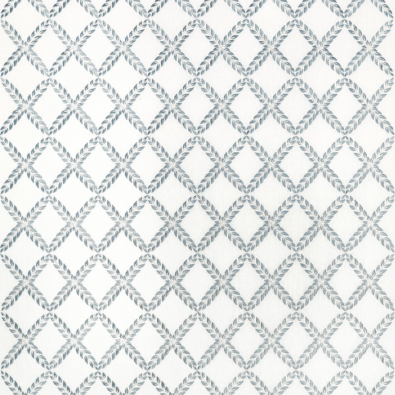 Halifax Embroidery fabric in blue and white color - pattern number AW10744 - by Anna French in the Clermont collection