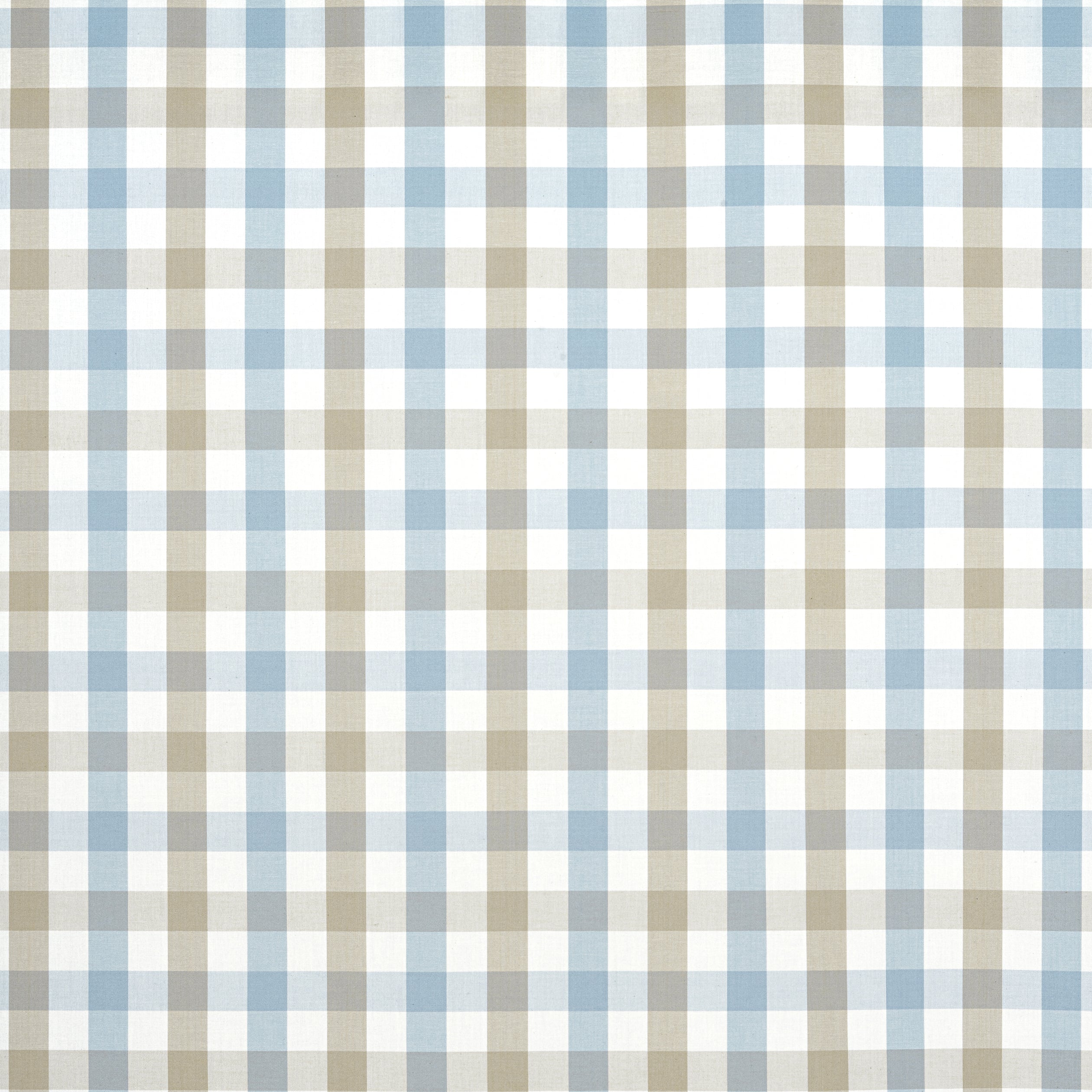 Saybrook Check fabric in spa blue and beige color - pattern number AW15151 - by Anna French in the Antilles collection