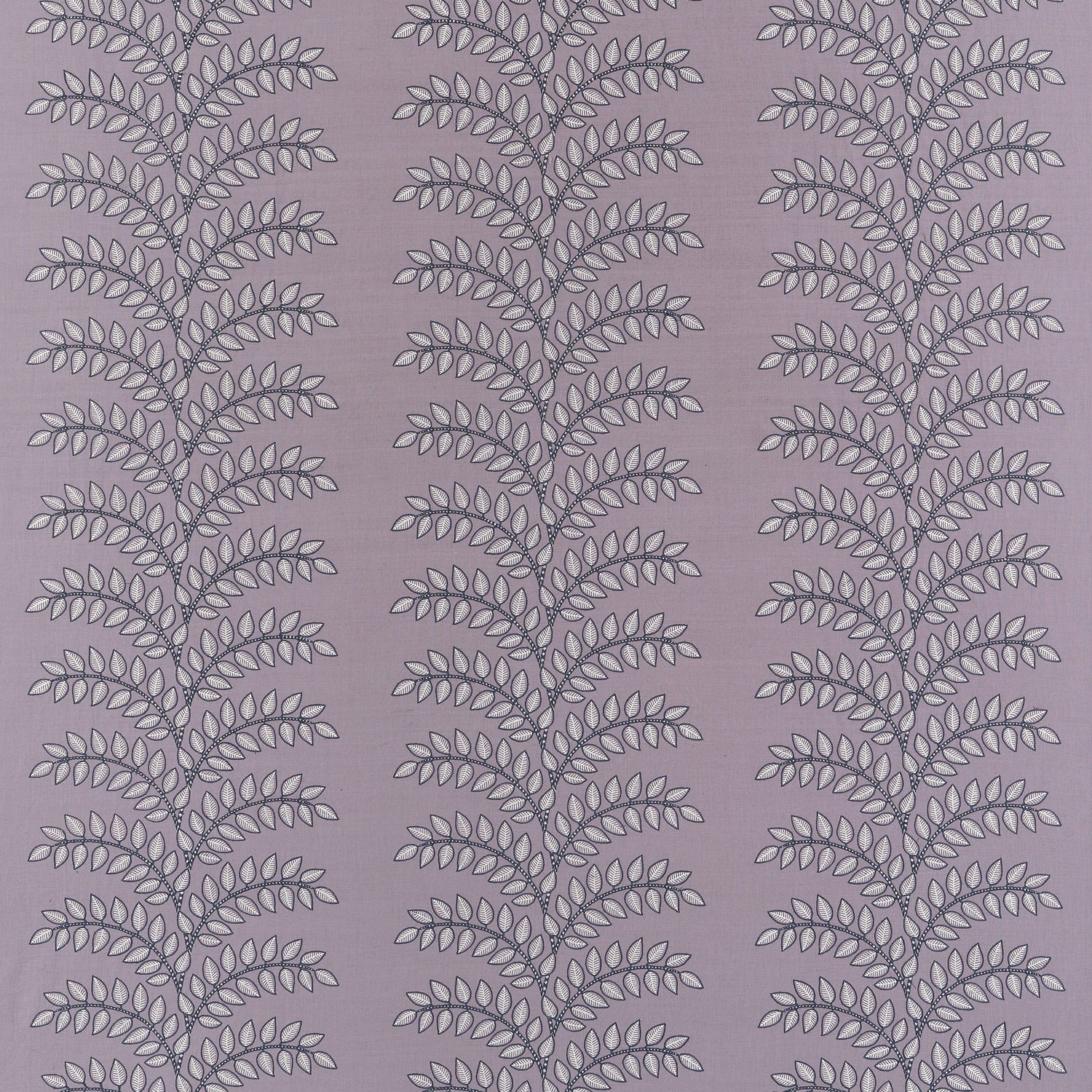 Frondescence Embriodery Lavender Fabric