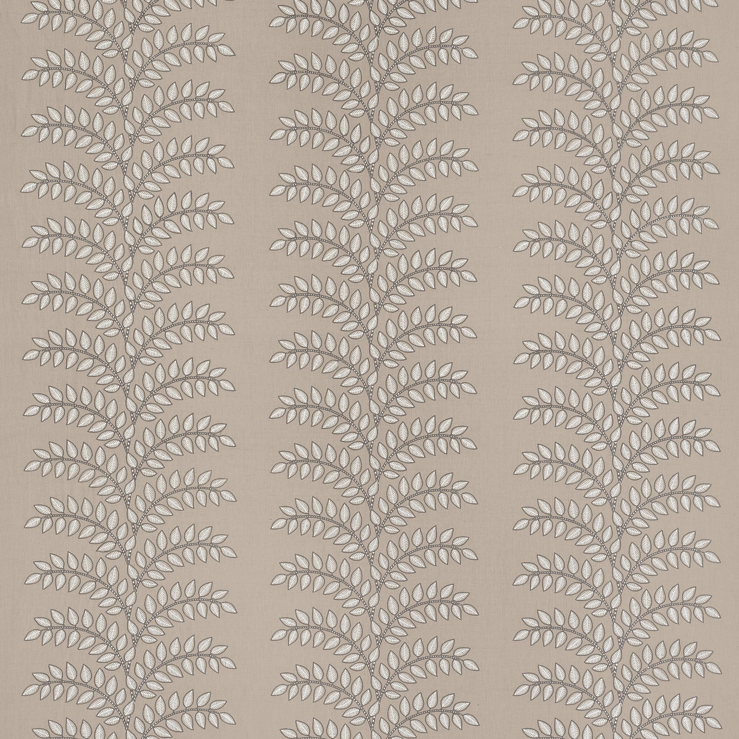 Frondescence Embriodery Flax Fabric