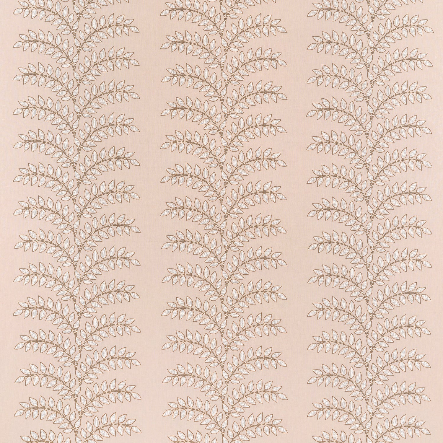 Frondescence Embriodery Blush Fabric
