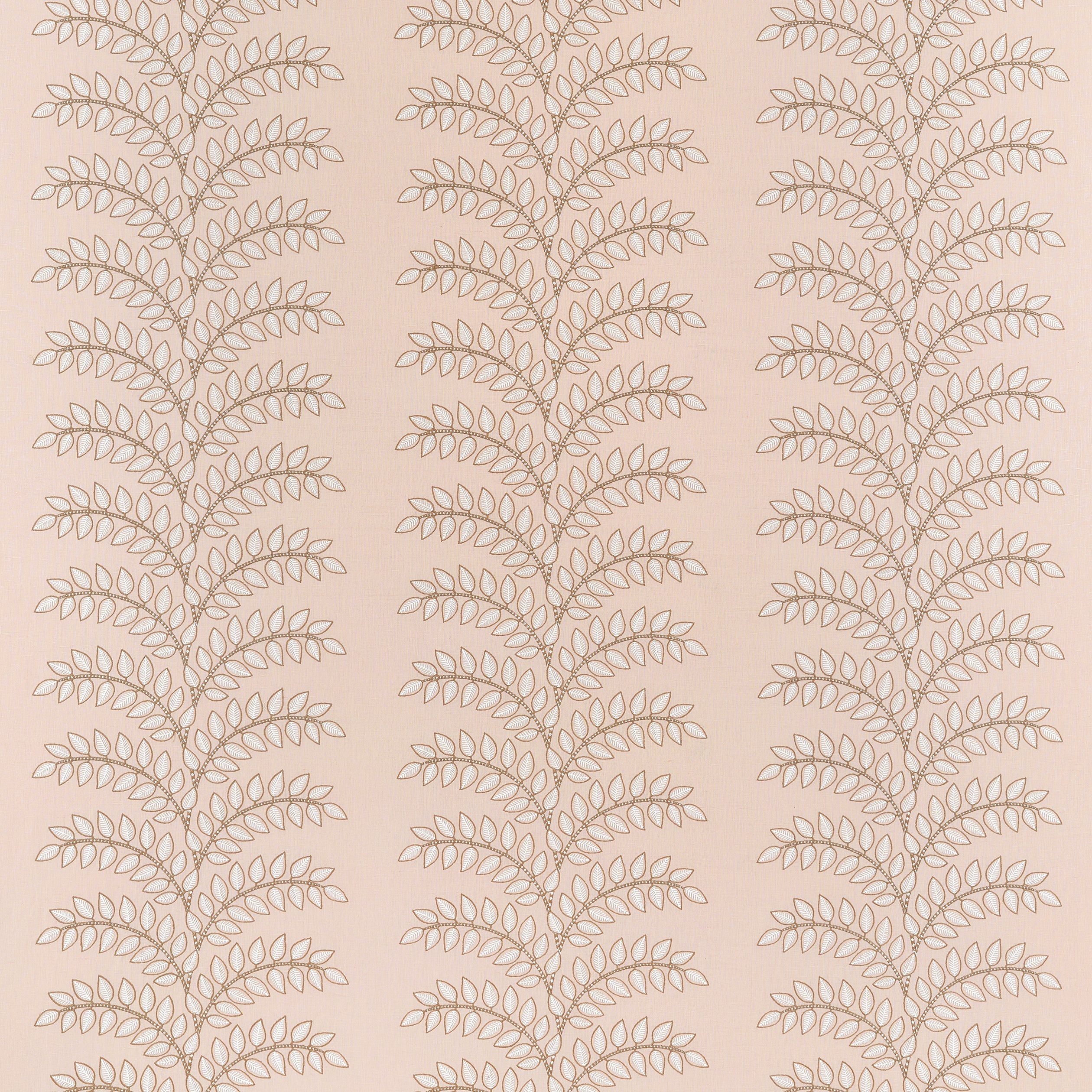 Frondescence Embriodery Blush Fabric
