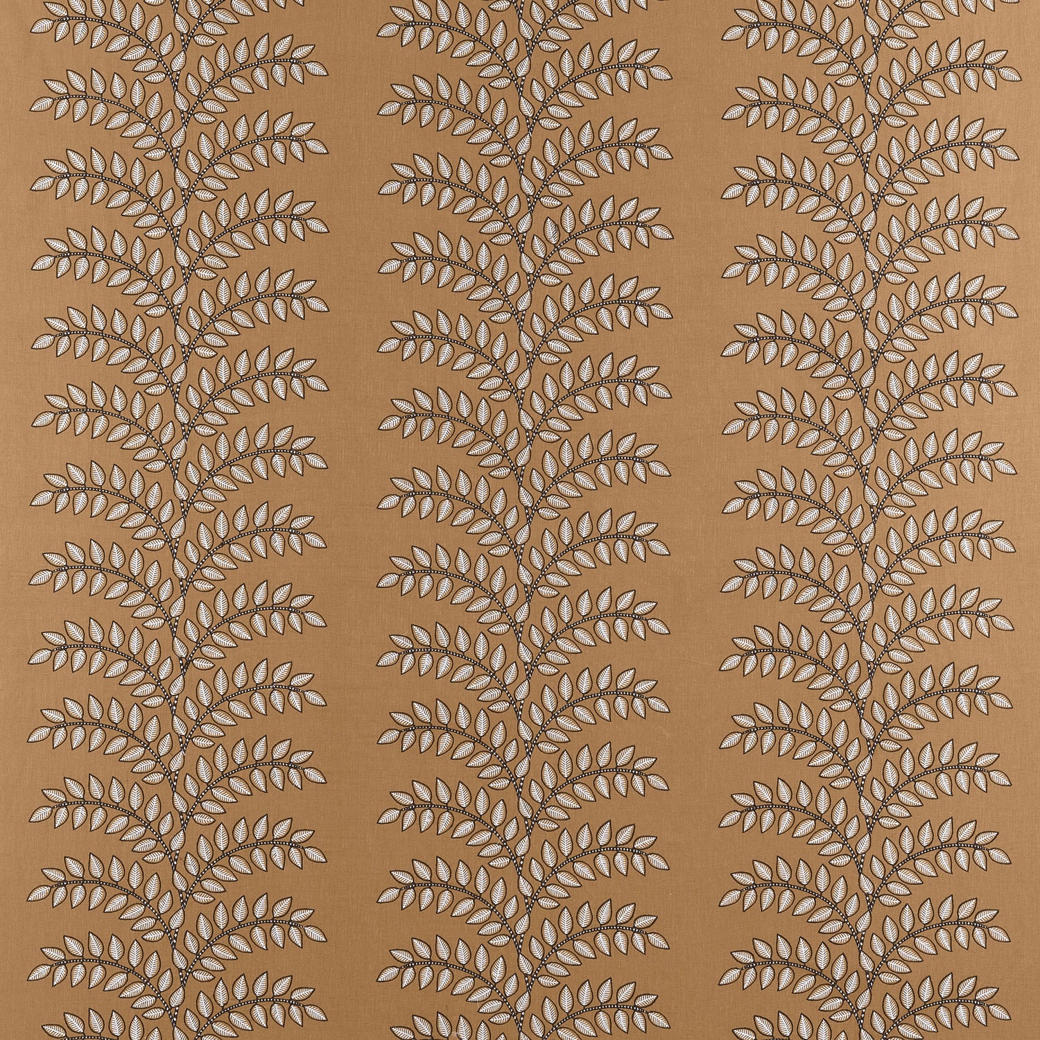 Frondescence Embriodery Copper Fabric