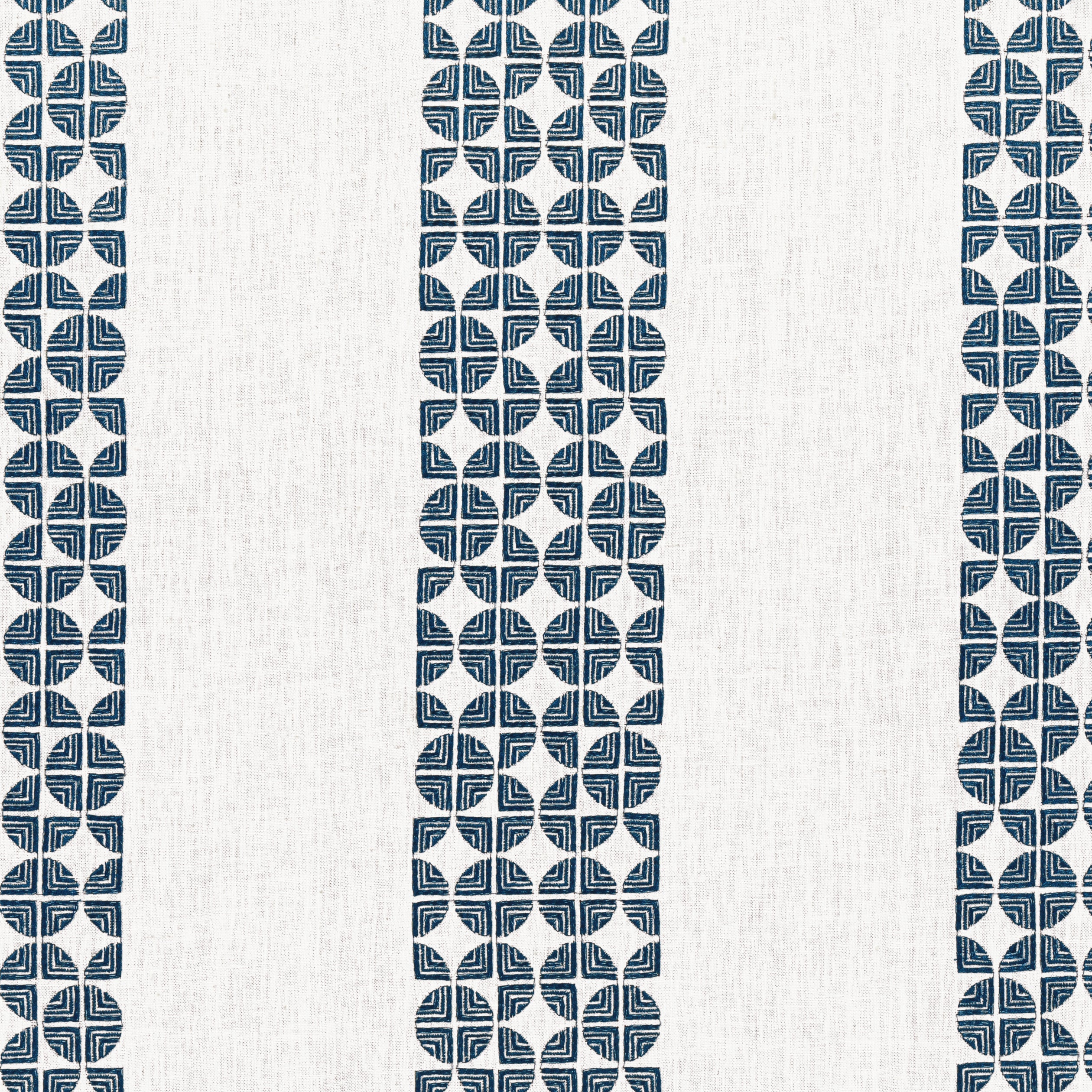Fairmont Stripe Embroidery fabric in navy color - pattern number AW23130 - by Anna French in the Willow Tree collection