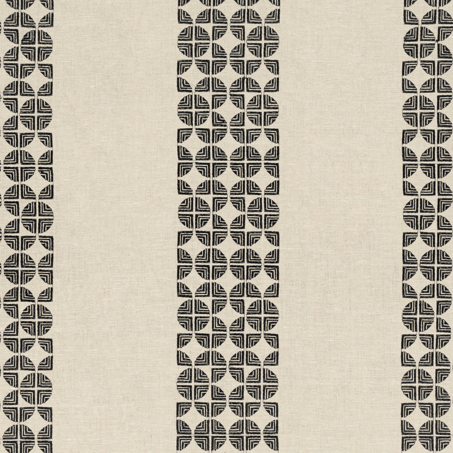Fairmont Stripe Embroidery fabric in black color - pattern number AW23131 - by Anna French in the Willow Tree collection