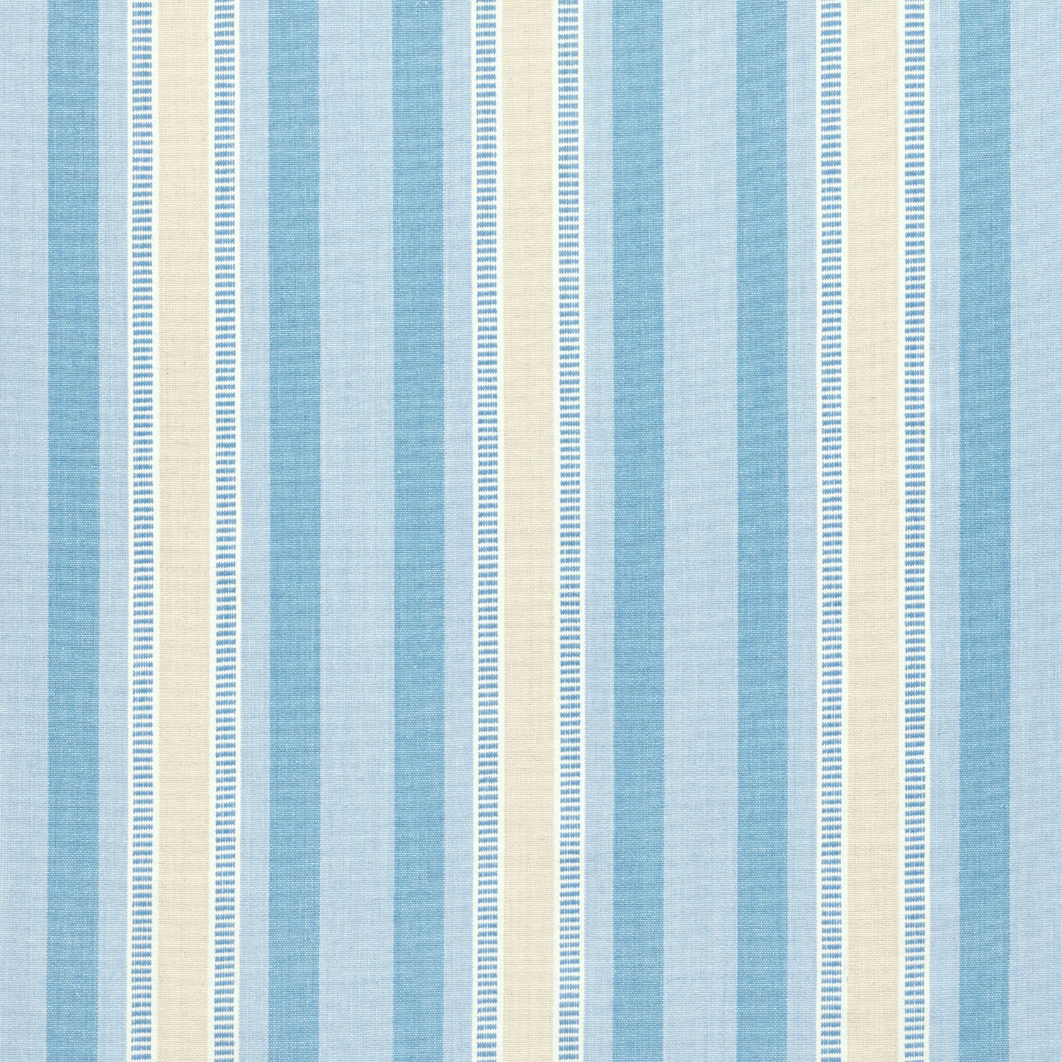 Dearden Stripe fabric in soft blue and beige color - pattern number AW23154 - by Anna French in the Willow Tree collection