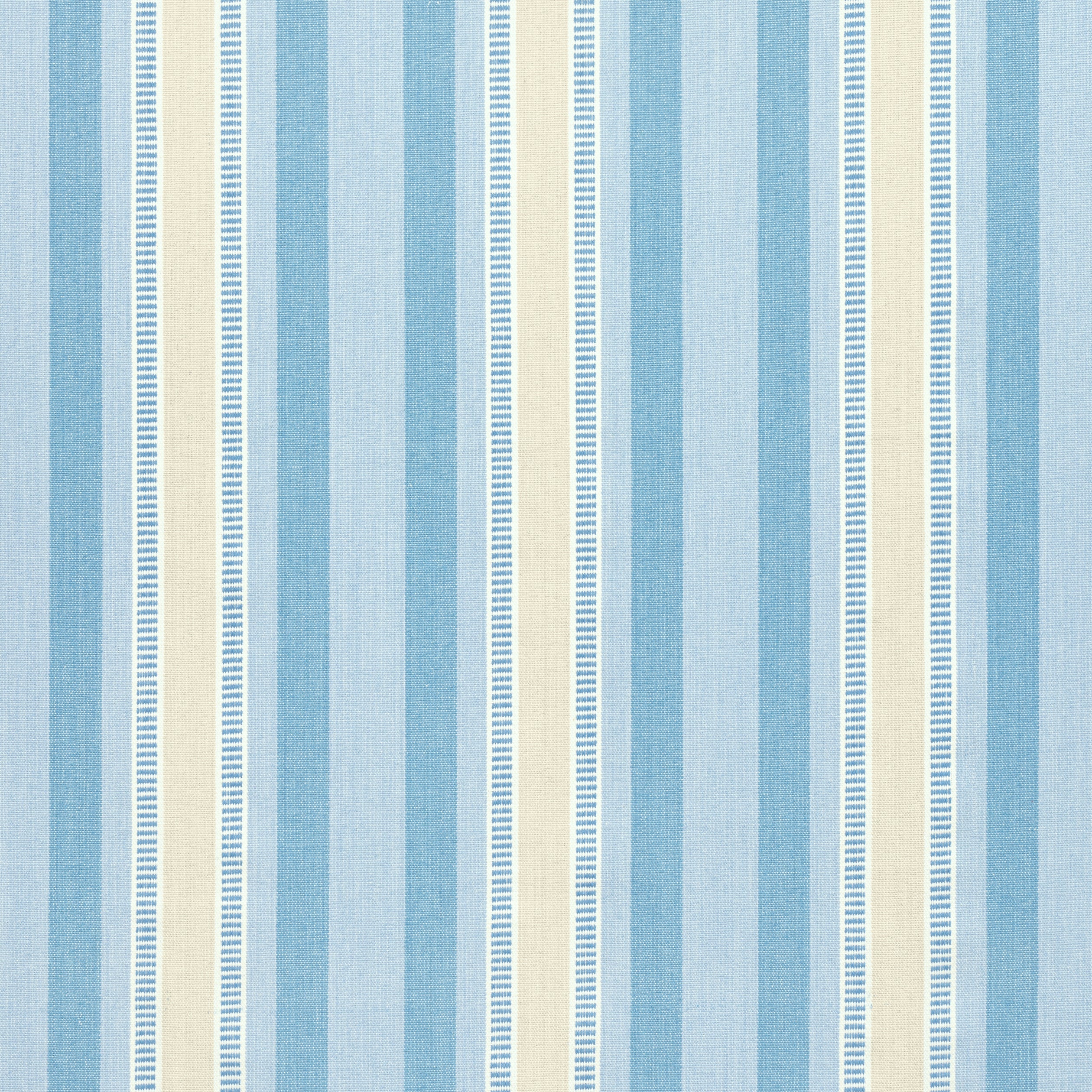 Dearden Stripe fabric in soft blue and beige color - pattern number AW23154 - by Anna French in the Willow Tree collection