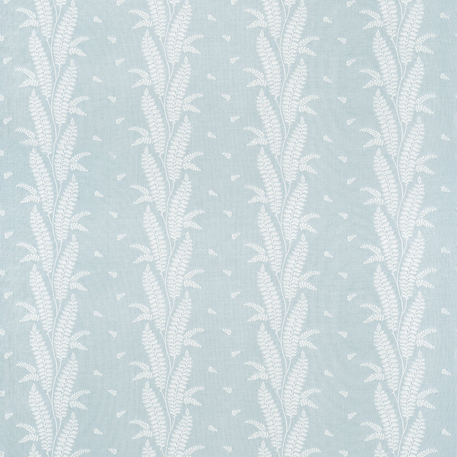 Ensbury Fern fabric in soft blue color - pattern number AW57825 - by Anna French in the Bristol collection