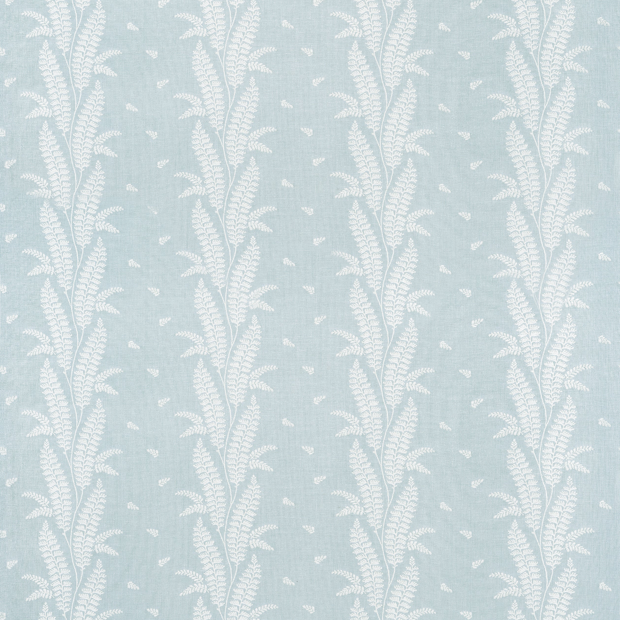 Ensbury Fern fabric in soft blue color - pattern number AW57825 - by Anna French in the Bristol collection