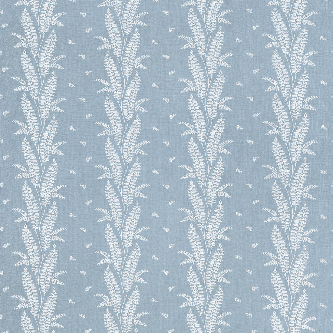 Ensbury Fern fabric in blue color - pattern number AW57827 - by Anna French in the Bristol collection