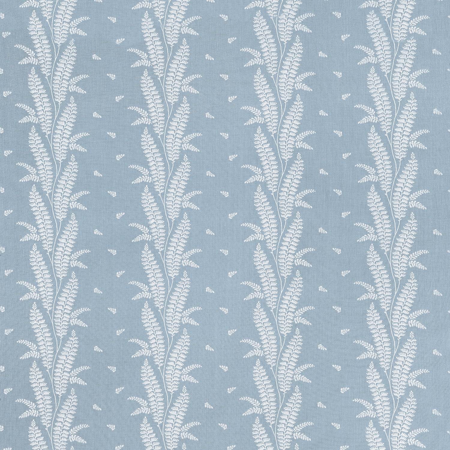 Ensbury Fern fabric in blue color - pattern number AW57827 - by Anna French in the Bristol collection