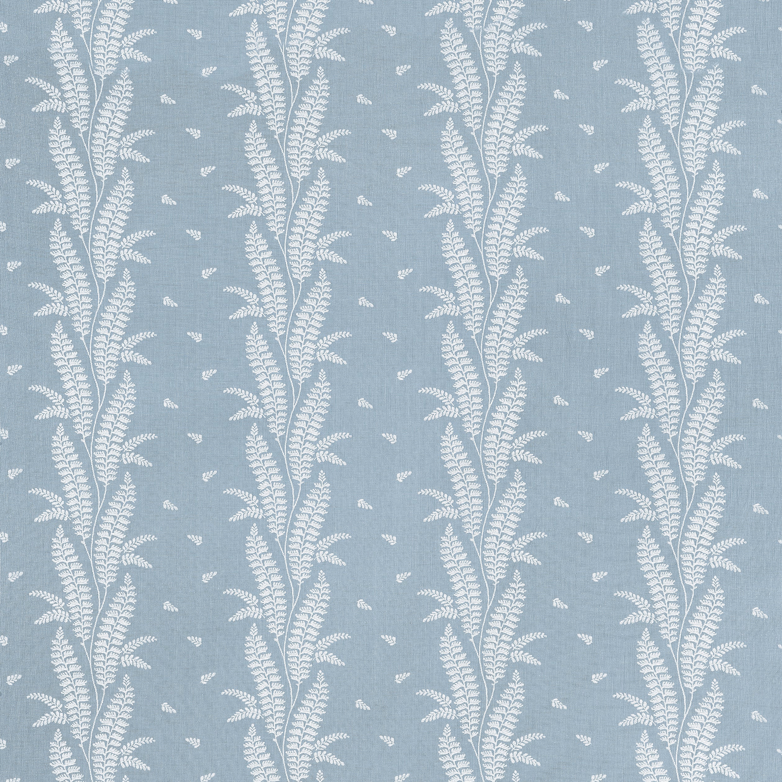 Ensbury Fern fabric in blue color - pattern number AW57827 - by Anna French in the Bristol collection