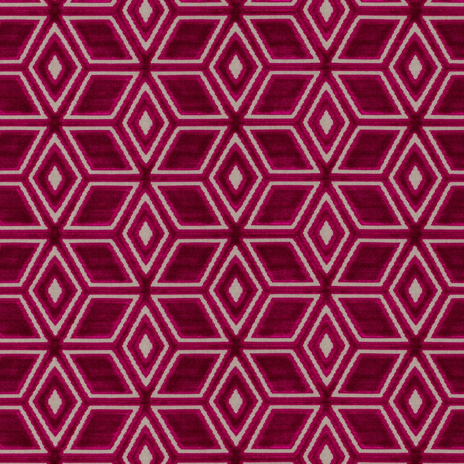 Jardin Maze fabric in fuchsia color - pattern number AW72984 - by Anna French in the Manor collection