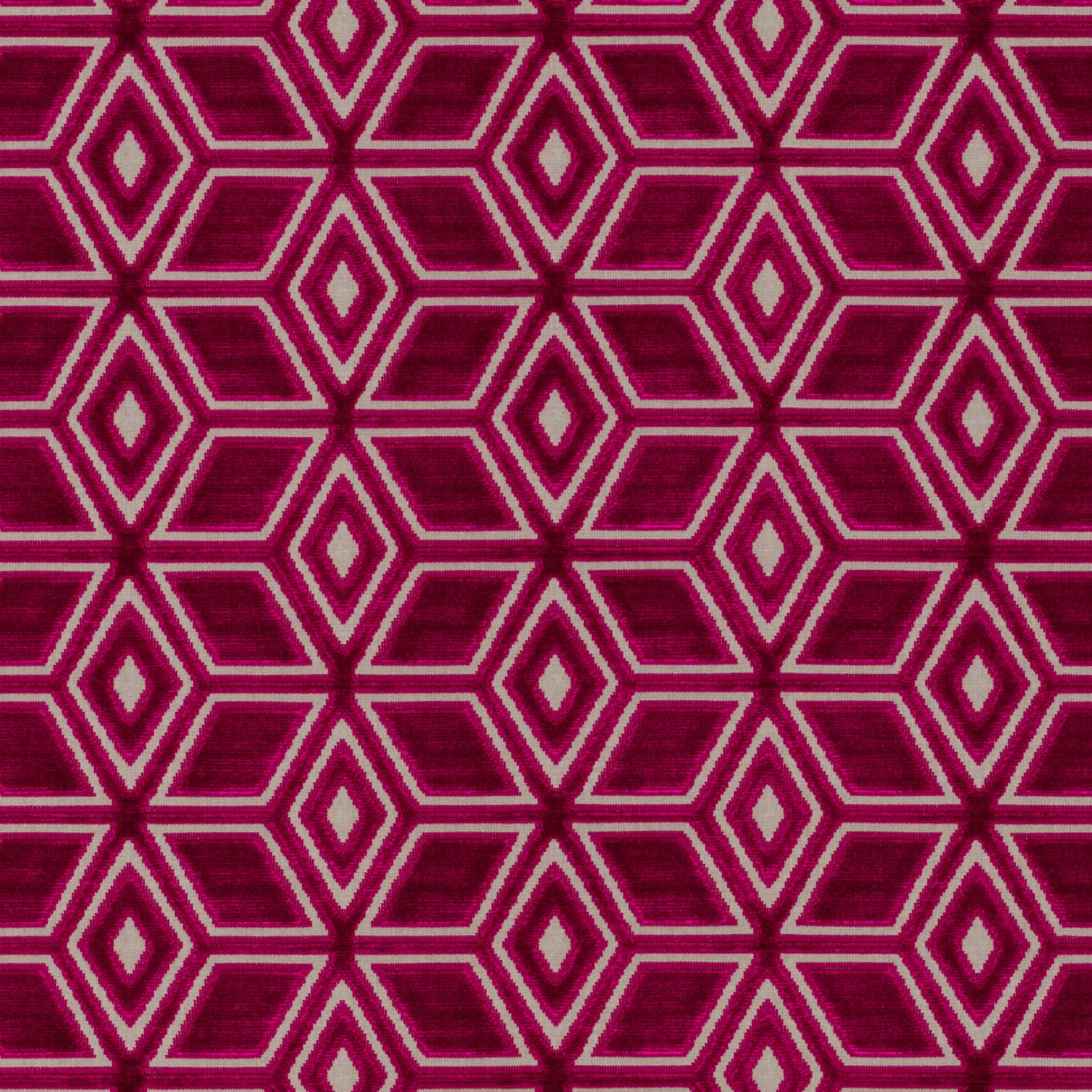 Jardin Maze fabric in fuchsia color - pattern number AW72984 - by Anna French in the Manor collection