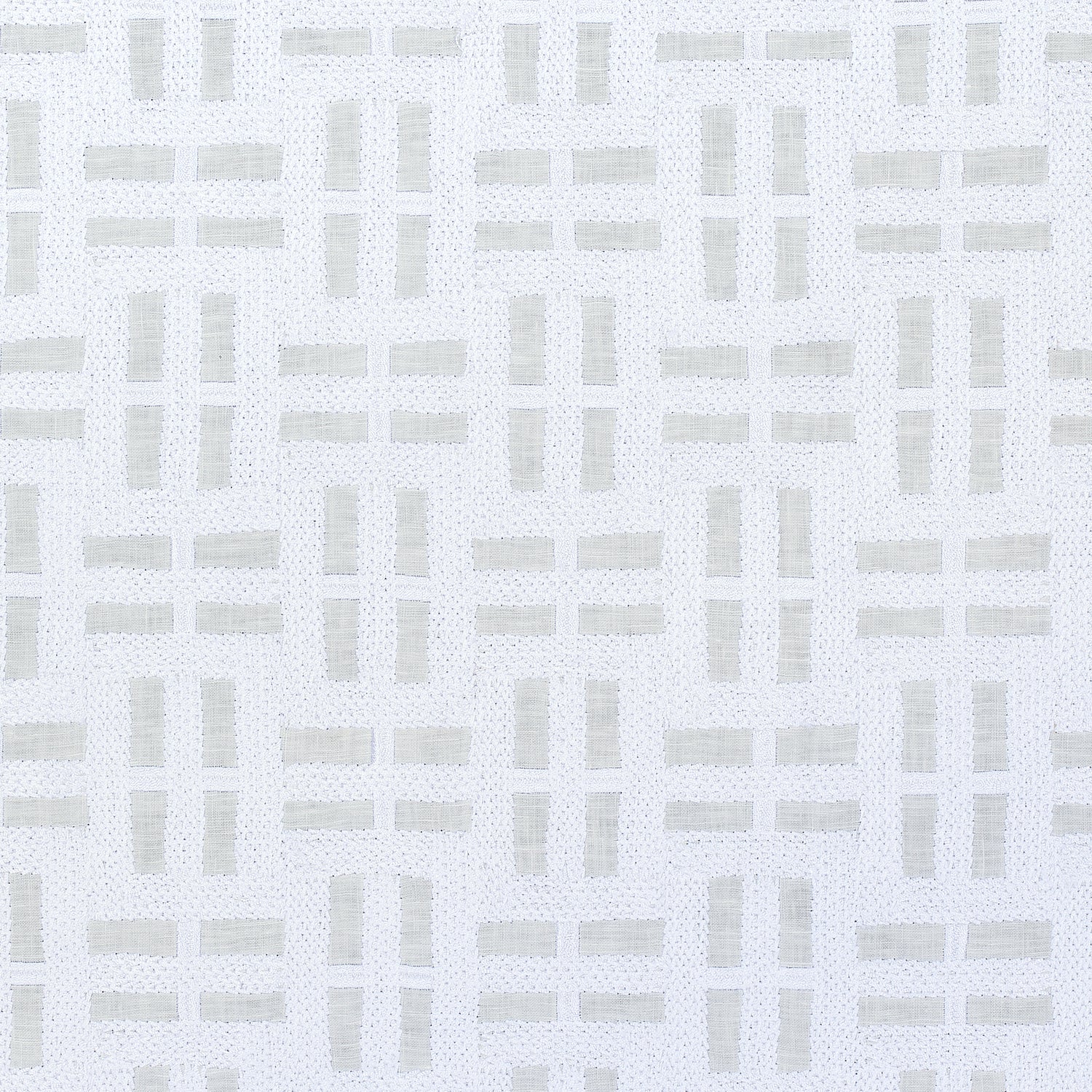 Lock Embroidery fabric in white color - pattern number AW73000 - by Anna French in the Meridian collection