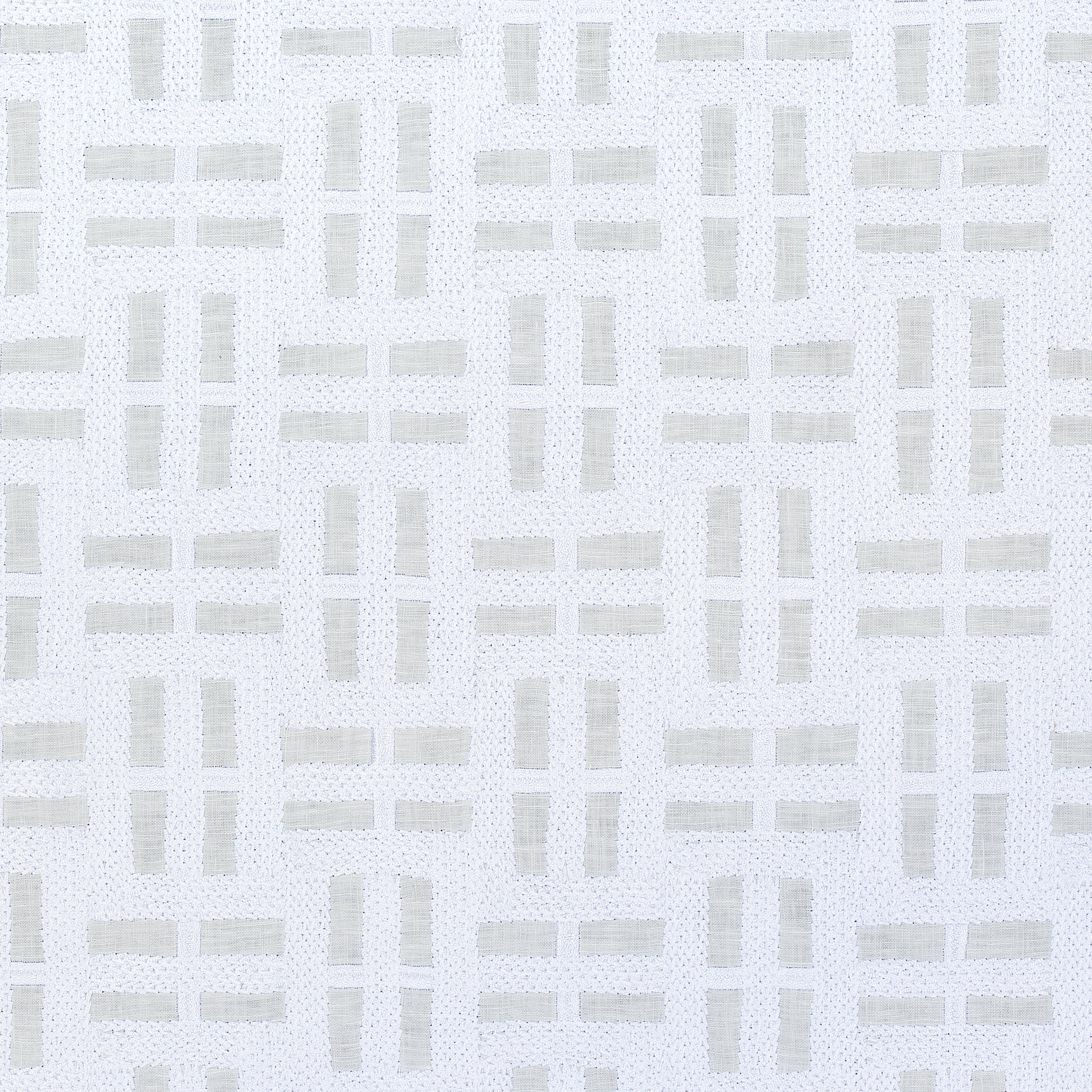 Lock Embroidery fabric in white color - pattern number AW73000 - by Anna French in the Meridian collection