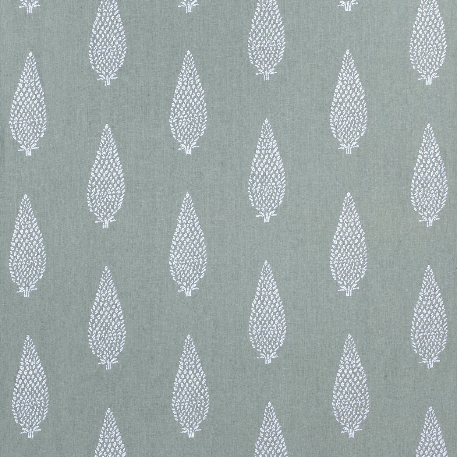 Manor Embroidery fabric in sage color - pattern number AW73007 - by Anna French in the Meridian collection