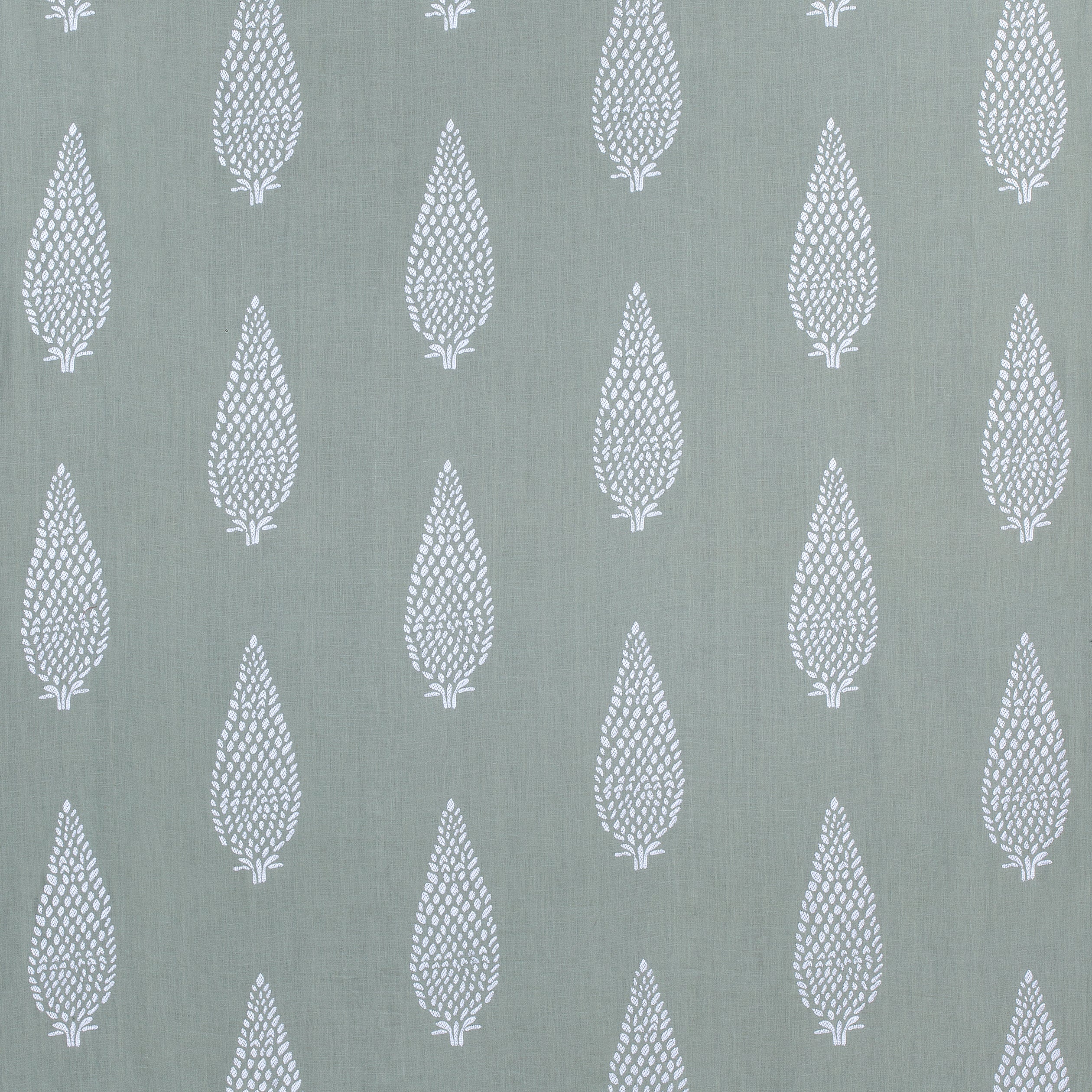 Manor Embroidery fabric in sage color - pattern number AW73007 - by Anna French in the Meridian collection