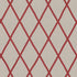 Tarascon Trellis Applique fabric in red on natural color - pattern number AW78710 - by Anna French in the Palampore collection