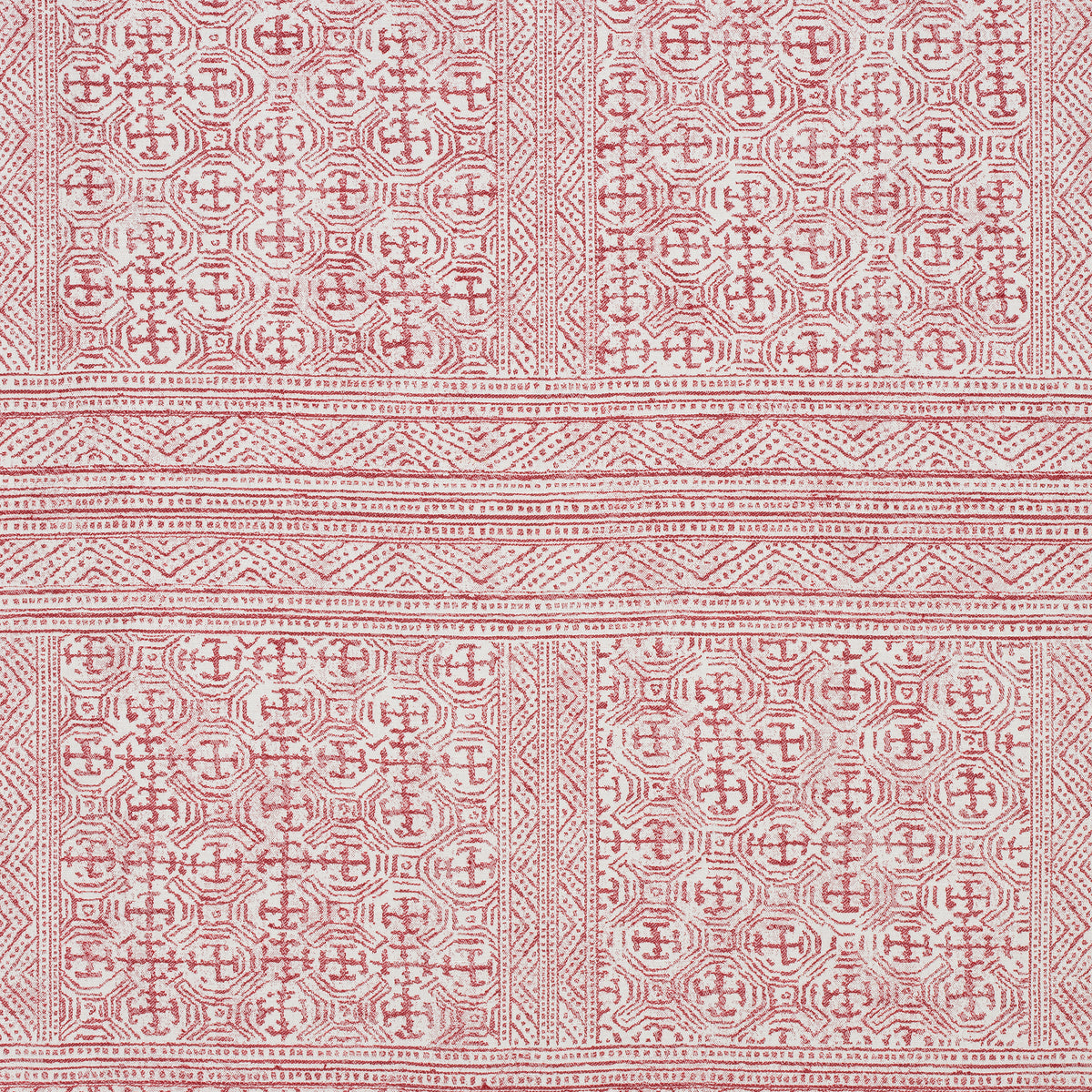 Montecito fabric in red color - pattern number AW78722 - by Anna French in the Palampore collection