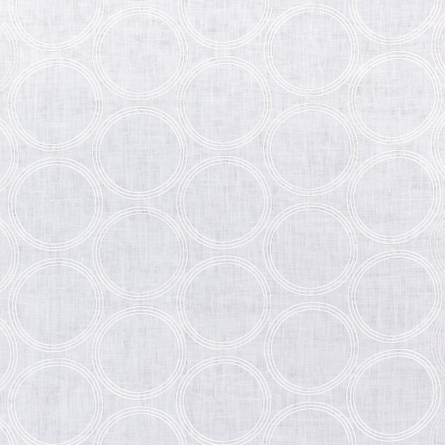 Marbella Circle Embroidery fabric in white color - pattern number AW9120 - by Anna French in the Natural Glimmer collection