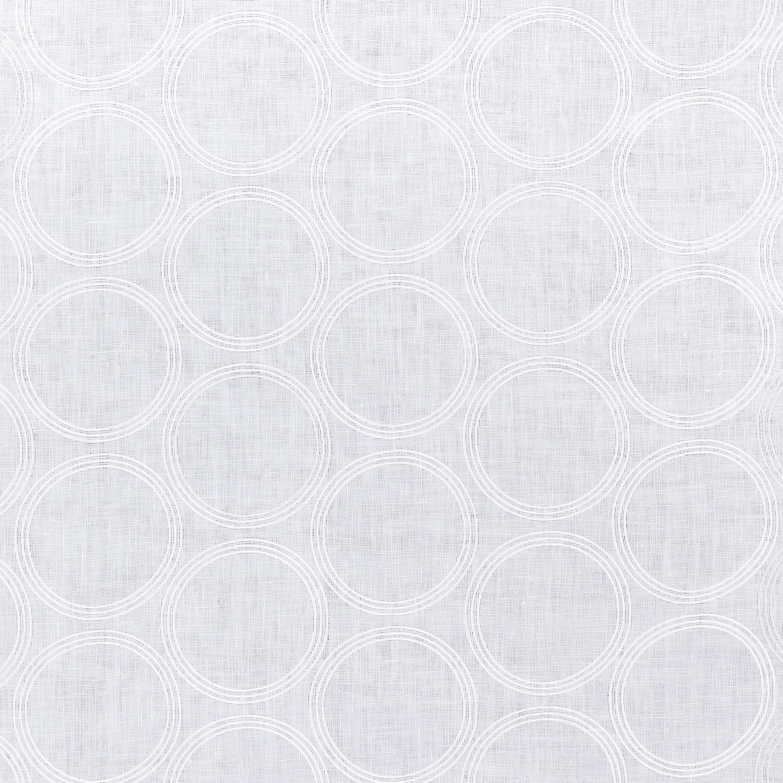 Marbella Circle Embroidery fabric in white color - pattern number AW9120 - by Anna French in the Natural Glimmer collection